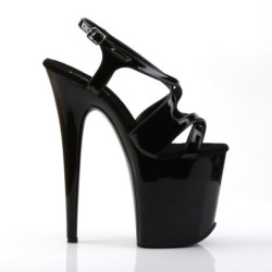 Pleaser FLAMINGO-831 Black Patent Sale Women