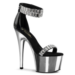 Pleaser ADORE-769RS Chrome Platform Ankle Cuff Heels