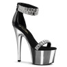 Pleaser ADORE-769RS Chrome Platform Ankle Cuff Heels