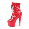 Pleaser ADORE-1021 Red Patent High Heeled Ankle Boots