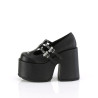 Demonia CAMEL-55 Black Vegan Leather Women Heels