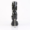 Devious DAGGER-15 Black Patent Ankle High Stiletto Boots