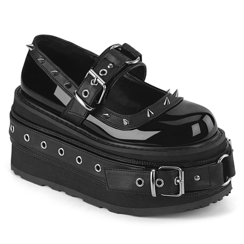 Demonia DAMNED-20 Black Patent Platform Women Boots Demonia DAMNED-20 Black Patent Platform Women Boots
