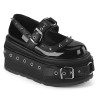 Demonia DAMNED-20 Black Patent Platform Women Boots