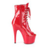 Pleaser ADORE-1021 Red Patent High Heeled Ankle Boots