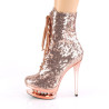 Pleaser BLONDIE-R-1020 Rose Gold Sequins Chrome Sale