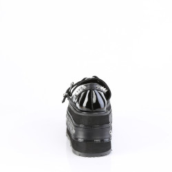 Demonia DAMNED-20 Black Patent Platform Women Boots