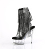 Pleaser DELIGHT-1017RSF Transparent Black Ankle Boots