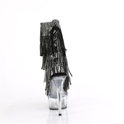 Pleaser DELIGHT-1017RSF Transparent Black Ankle Boots