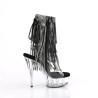 Pleaser DELIGHT-1017RSF Transparent Black Ankle Boots