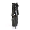 Pleaser DELIGHT-1018RSF Black Vegan Leather Ankle Boots