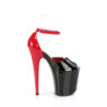 Pleaser FLAMINGO-868 Black-Red Patent Sale Women