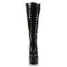 Pleaser ELECTRA-2020 Black Patent Chunky 70s Abba Boots