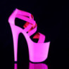 Pleaser ELECTRA-2020 White Patent Chunky 70s Abba Boots