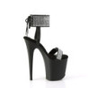 Pleaser FLAMINGO-870 Black Vegan Leather Strass Sale