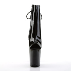 Pleaser FLAMINGO-1018 Black Patent Women Ankle Boots