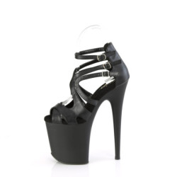 Pleaser FLAMINGO-877 Black Vegan Leather Sale Women