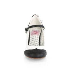 Pin Up Couture FLAPPER-25 Black White Spectator Pumps