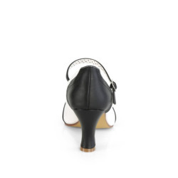 Pin Up Couture FLAPPER-25 Black White Spectator Pumps