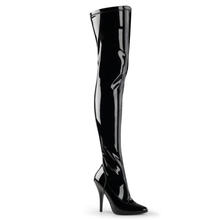 Pleaser SEDUCE-3000 Patent Stiletto Heeled Thigh Boots