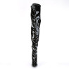 Pleaser SEDUCE-3000 Patent Stiletto Heeled Thigh Boots