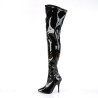 Pleaser SEDUCE-3000 Patent Stiletto Heeled Thigh Boots