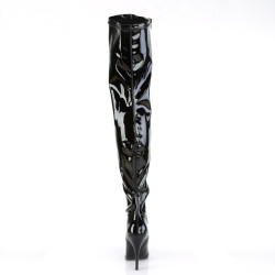 Pleaser SEDUCE-3000 Patent Stiletto Heeled Thigh Boots