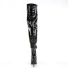 Pleaser SEDUCE-3000 Patent Stiletto Heeled Thigh Boots