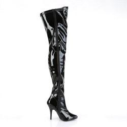 Pleaser SEDUCE-3000 Patent Stiletto Heeled Thigh Boots