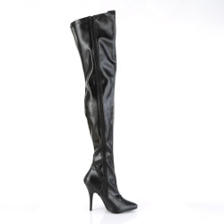 Pleaser SEDUCE-3000 Vegan Stiletto Heeled Thigh Boots