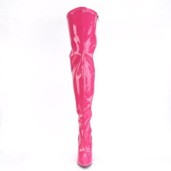 Pleaser SEDUCE-3000 Pink Stiletto Heeled Thigh Boots