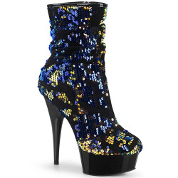 Pleaser DELIGHT-1004 Blue Sequins Black Sale Women