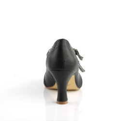 Pin Up Couture FLAPPER-35 Black Spectator Retro Pumps