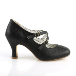 Pin Up Couture FLAPPER-35 Black Spectator Retro Pumps