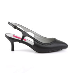 Pleaser Pink Label KITTEN-02 Black Vegan Leather Sale
