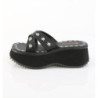 Demonia FLIP-05 Black Vegan Platform Women Mules