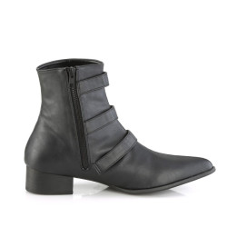 Demonia WARLOCK-50-B Black Vegan Winklepicker Men Boots