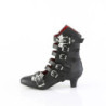Demonia FLORA-1035 Black Vegan Women Buckle Boots