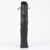 Pleaser FORBIDDEN-1020 Black Vegan Leather Ankle Boots