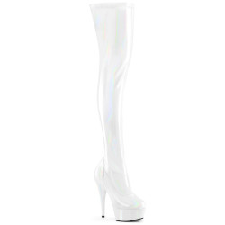 Pleaser DELIGHT-3000HWR White Hologram Patent Sale Women