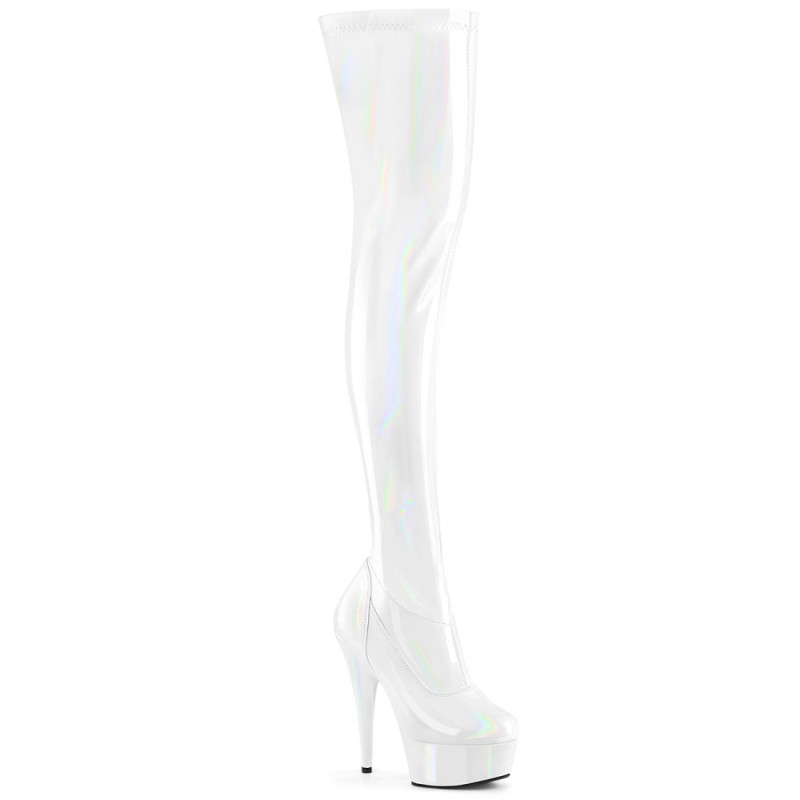 Pleaser DELIGHT-3000HWR White Hologram Patent Sale Women