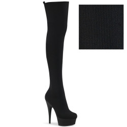 Pleaser DELIGHT-3002-1 Black Knit Fabric Sale Women