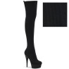 Pleaser DELIGHT-3002-1 Black Knit Fabric Sale Women