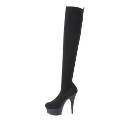 Pleaser DELIGHT-3002-1 Black Knit Fabric Sale Women