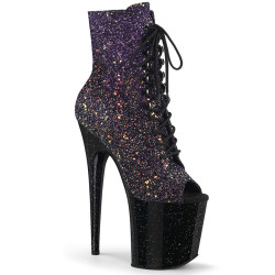 Pleaser FLAMINGO-1021OMBG Purple Glitter Black Sale