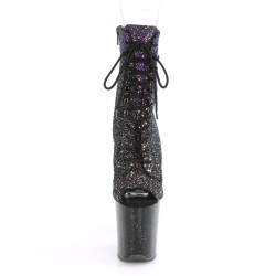 Pleaser FLAMINGO-1021OMBG Purple Glitter Black Sale