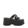 Demonia FUNN-19 Black Vegan Platform Women Mules