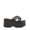 Demonia FUNN-29 Black Vegan Platform Women Mules