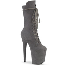 Pleaser FLAMINGO-1050FS Grey Vegan Suede Sale Women