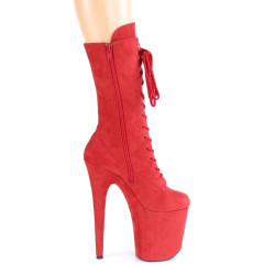 Pleaser FLAMINGO-1050FS Red Vegan Suede Sale Women